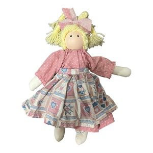 14” Vintage Handmade Wooden Chest Doll